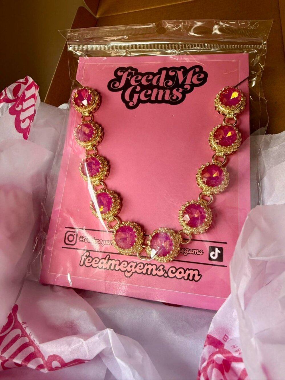 NWT Feed Me Gems Watermelon Queen Necklace